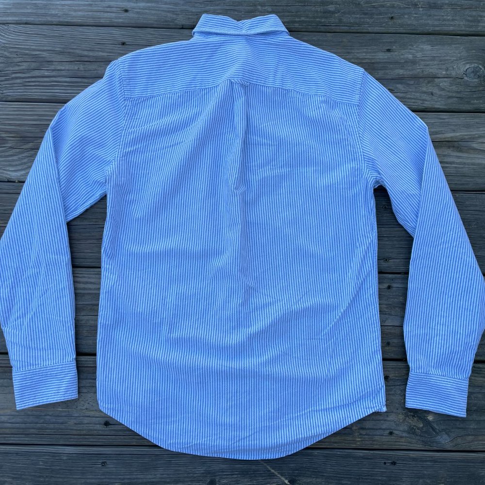 Cap Men Button Down Shirt Modern Oxford Long Sleev - Picture 4 of 7